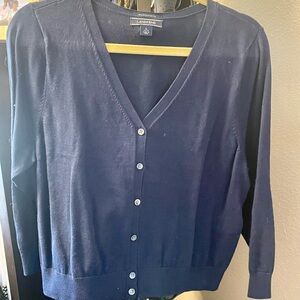 Navy Lands’ End Cardigan